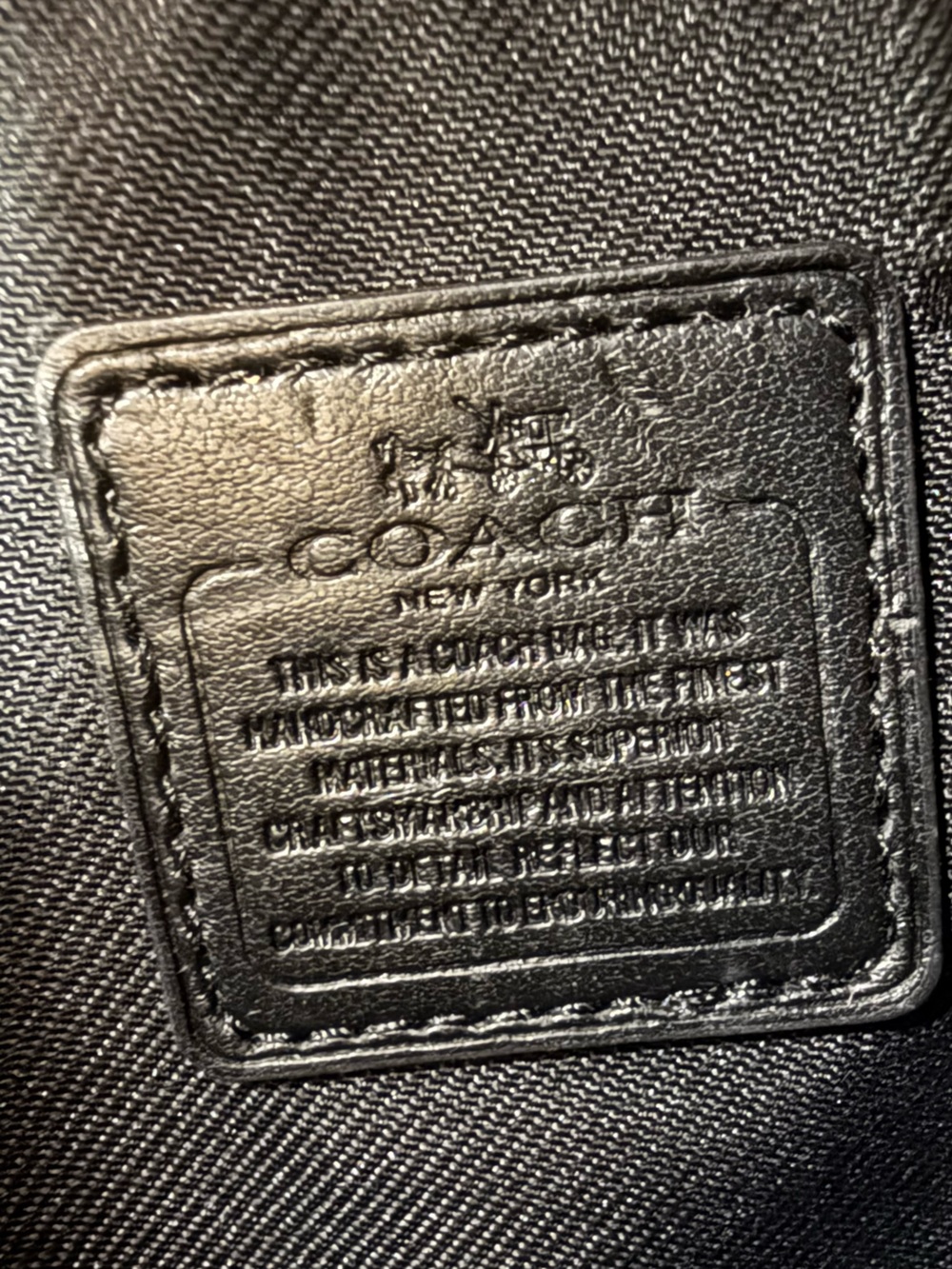 🇺🇸Coach 2016 Denim Patchwork Crossbody Bag Floral Fringe - Picture 11 of 11